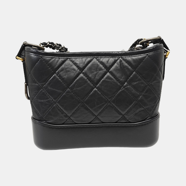 GABRIELLE Small Quilted Calfskin Gray