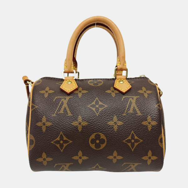 SPEEDY Nano Monogram Coated Canvas Brown