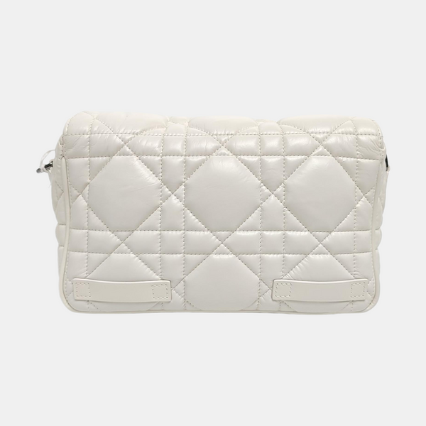 Authenticated pre-owned Diorcamp Small Cannage Calfskin White - Shoulder Bag at Looply