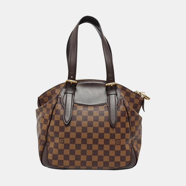 VERONA MM Damier Ebene Coated Canvas Brown