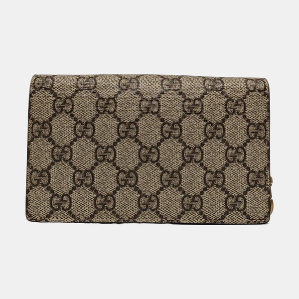 GG Supreme Mini Monogram Coated Canvas Beige
