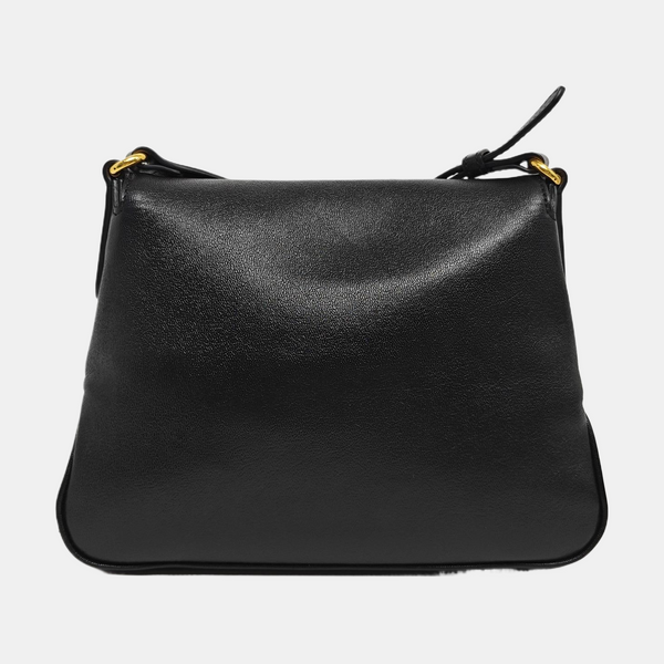 Calfskin Shoulder Bag Small Black