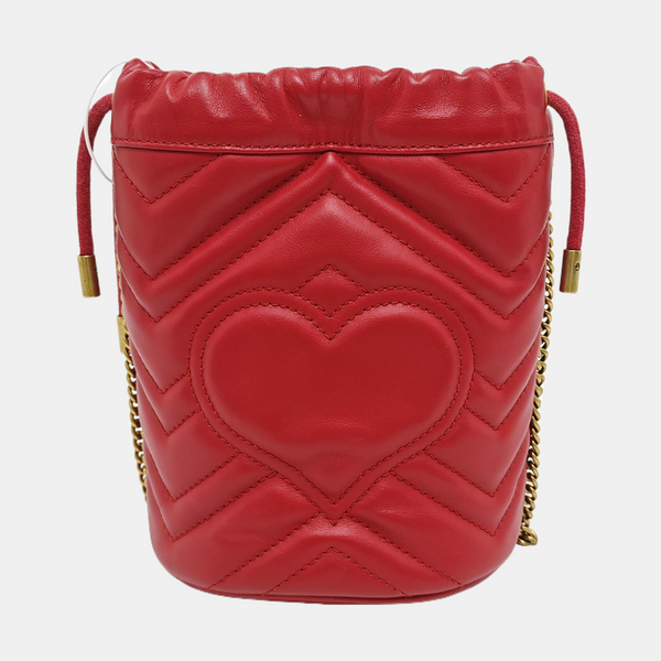 GG Marmont Mini Quilted Calfskin Red