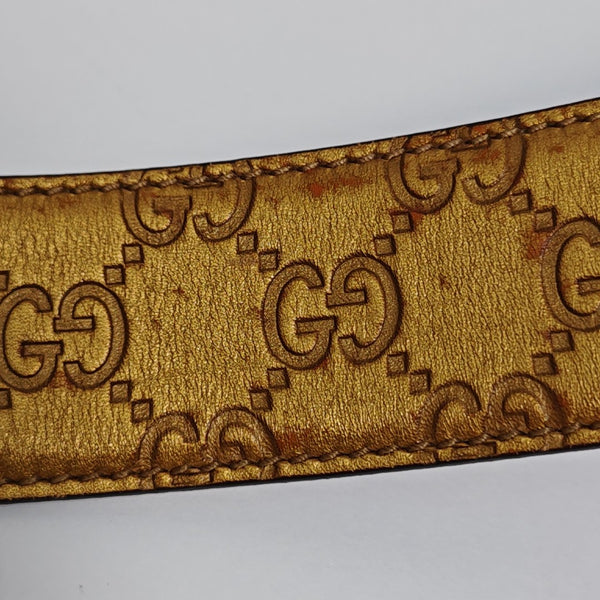 Leather Belt Gold
