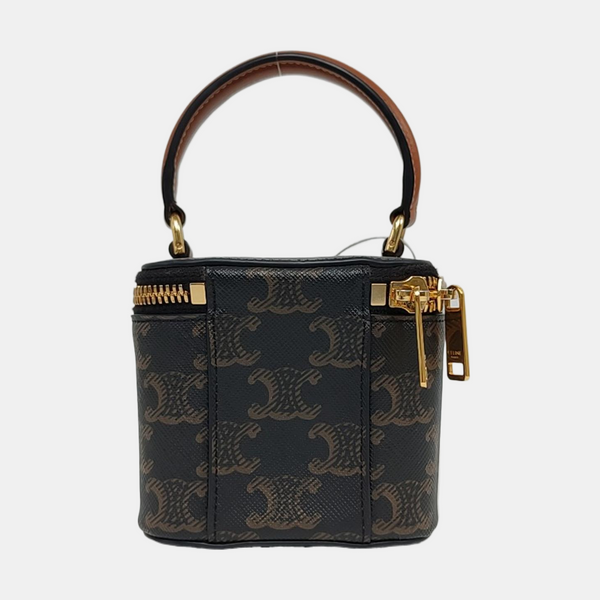 Coated Canvas Shoulder Bag Black