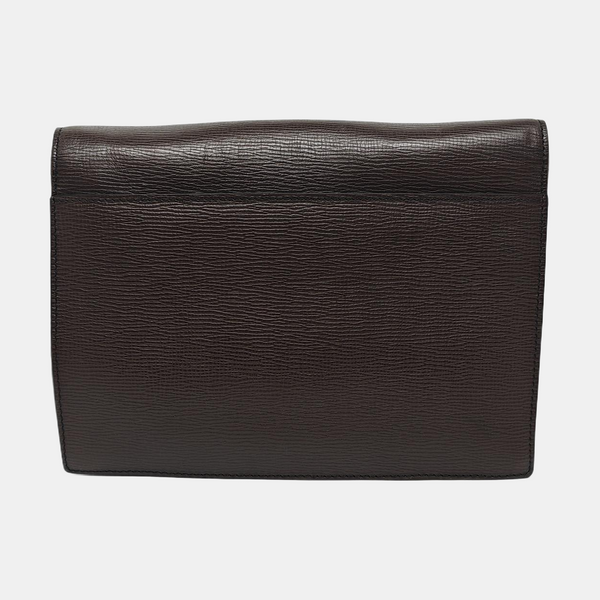 Calfskin Clutch Brown