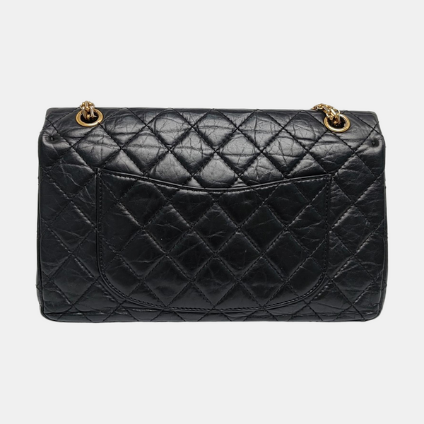 Authenticated pre-owned 2.55 227 (jumbo) Quilted Calfskin Black - Shoulder Bag at Looply