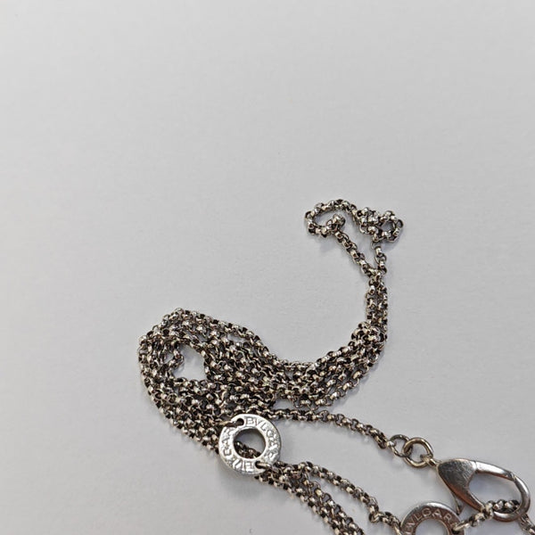 B.ZERO1 18k White Gold Silver Necklace