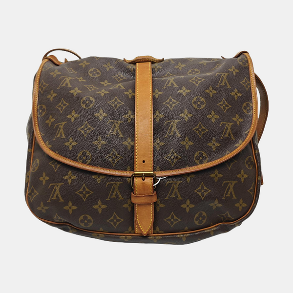 SAUMUR 35 Monogram Coated Canvas Brown