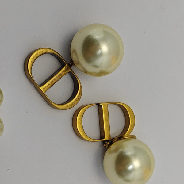 Dior Tribales Metal Gold Stud Earrings