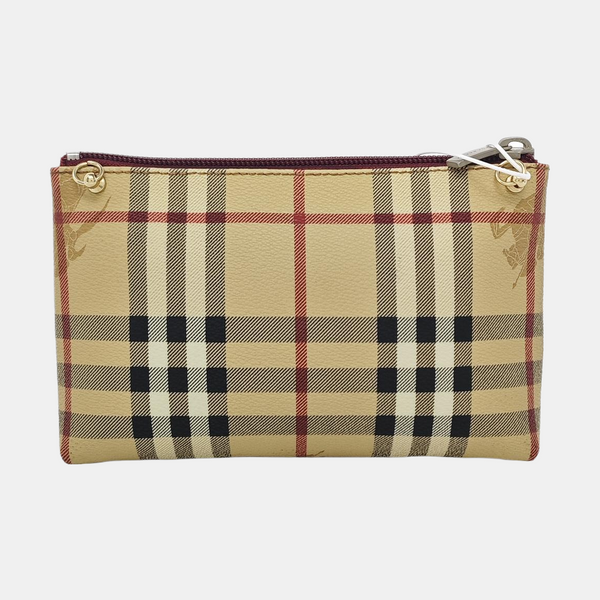 Coated Canvas Top Handle Bag Brown