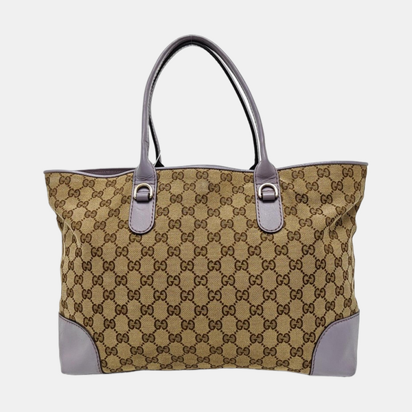 Monogram Canvas Tote Bag Brown