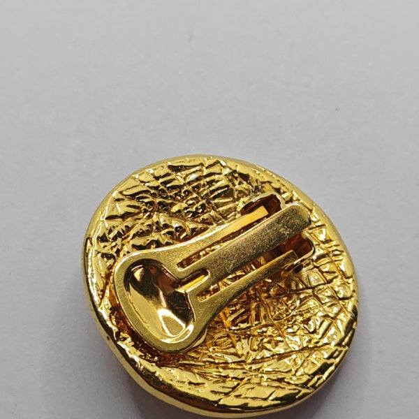 Metal Gold Clip On Earrings