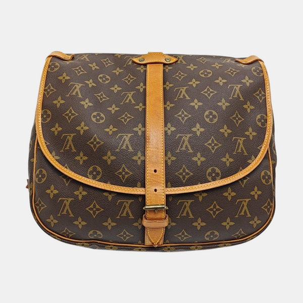 SAUMUR 35 Monogram Coated Canvas Brown