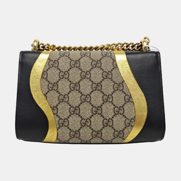 Padlock Small Monogram Coated Canvas Beige