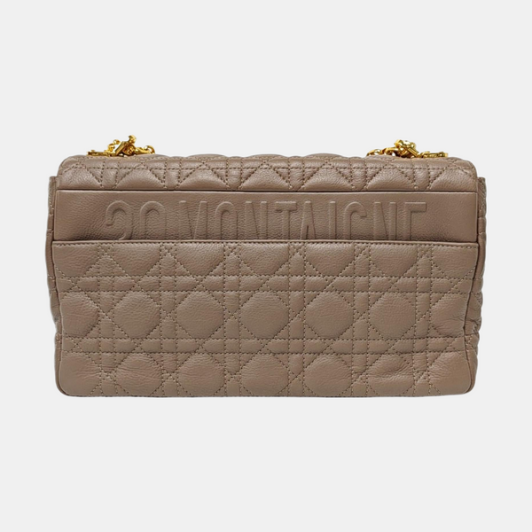Dior Caro Large Cannage Calfskin Gray