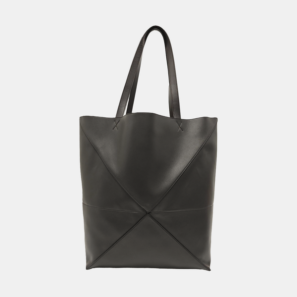 Puzzle Fold Large Calfskin Gray