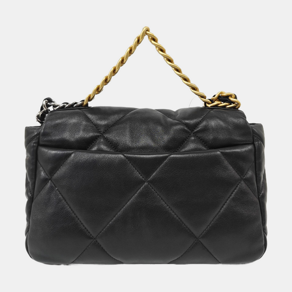 CHANEL 19 Small Quilted Lambskin Black