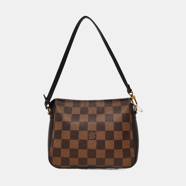 TROUSSE MAKE UP Damier Ebene Coated Canvas Brown