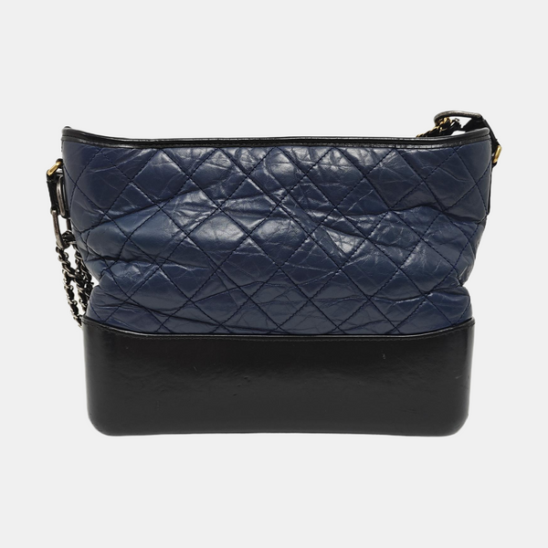 GABRIELLE Medium Quilted Calfskin Blue