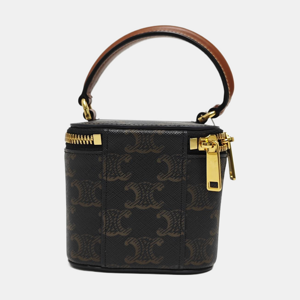 Coated Canvas Shoulder Bag Black