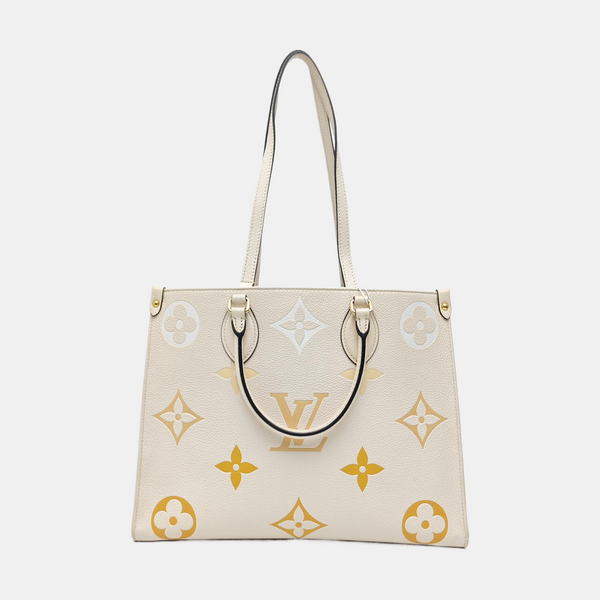 ONTHEGO MM Monogram Calfskin Beige