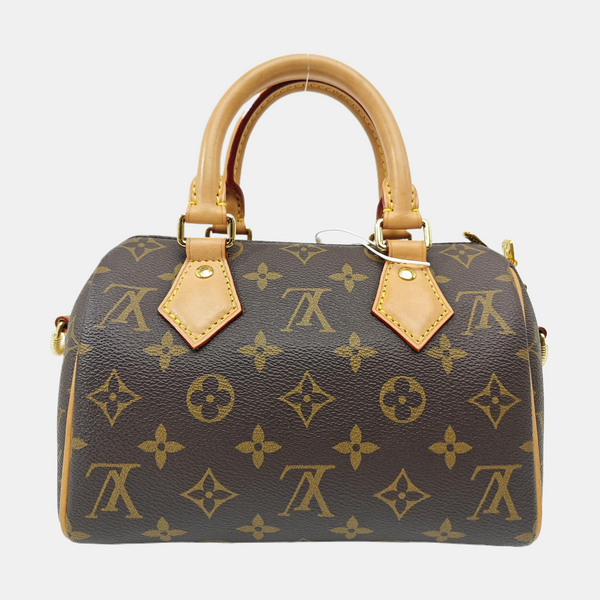 SPEEDY 20 Monogram Coated Canvas Brown