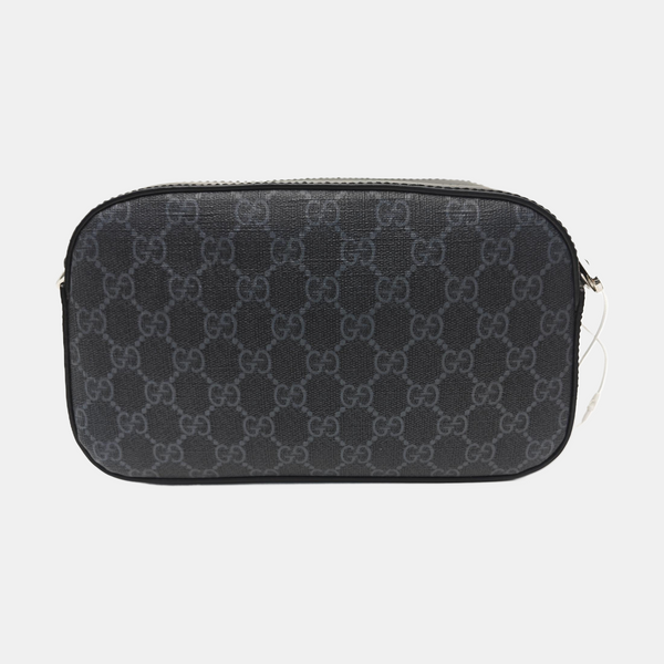 Monogram Coated Canvas Shoulder Bag Black