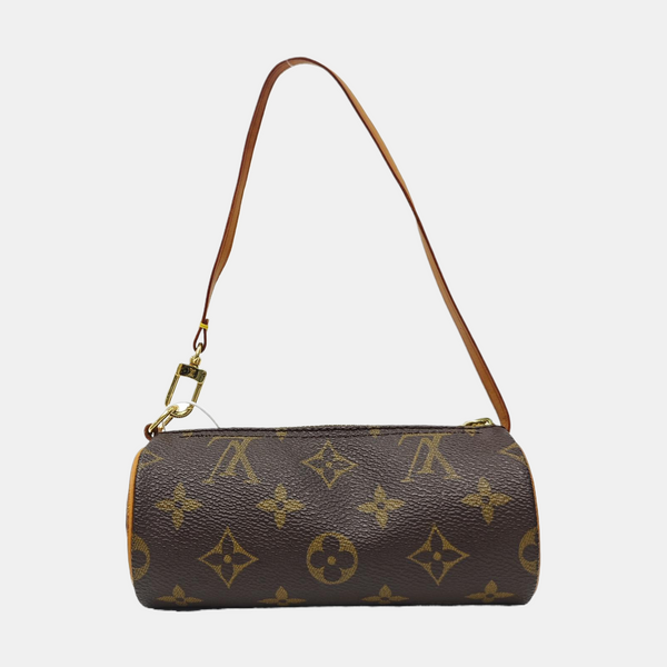 PAPILLON Mini Monogram Coated Canvas Brown