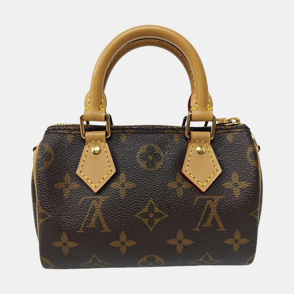 SPEEDY Nano Monogram Coated Canvas Brown
