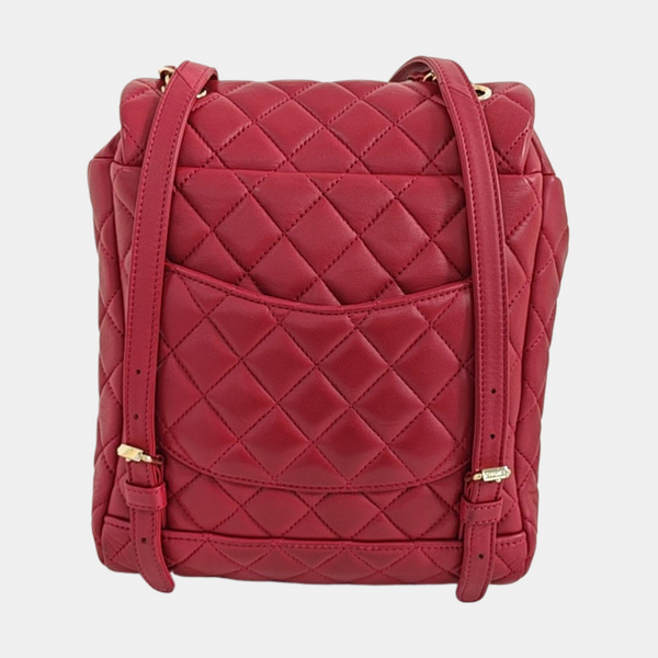 URBAN SPIRIT Small Quilted Lambskin Red
