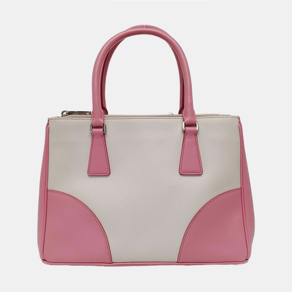 Authenticated pre-owned Galleria Medium Saffiano Calfskin White - Tote Bag at Looply