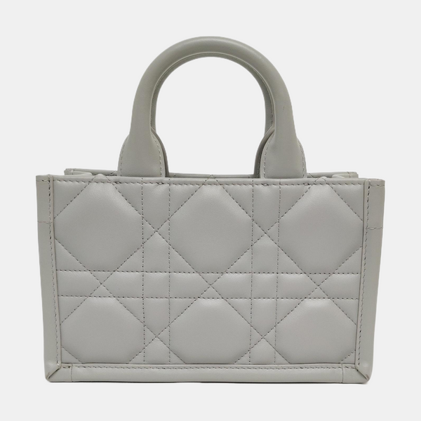 Book Tote Mini Cannage Calfskin Green