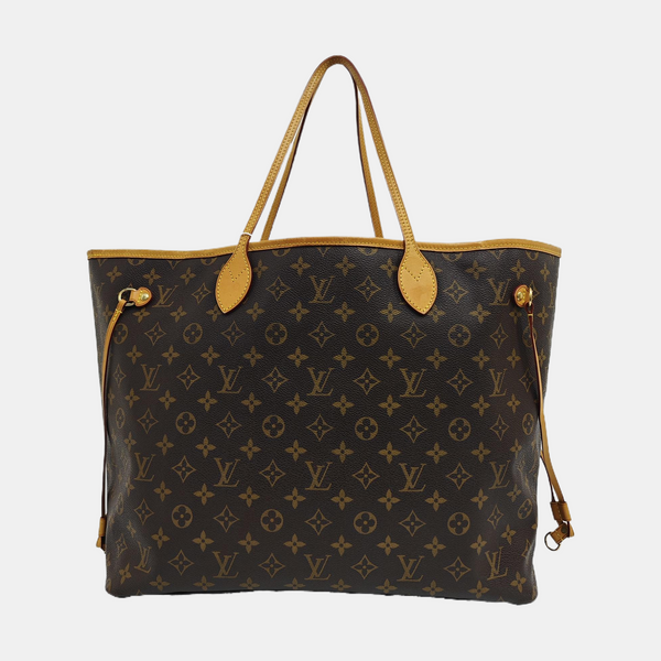 NEVERFULL GM Monogram Coated Canvas Brown