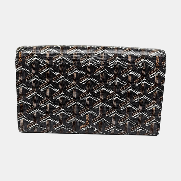 Coated Canvas Crossbody Bag Black