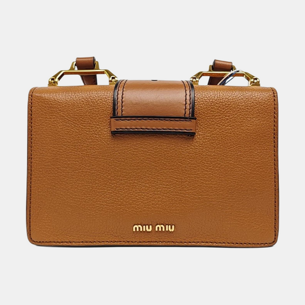 Miu Lady Calfskin Brown