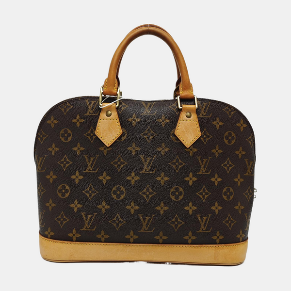 ALMA PM Monogram Coated Canvas Brown