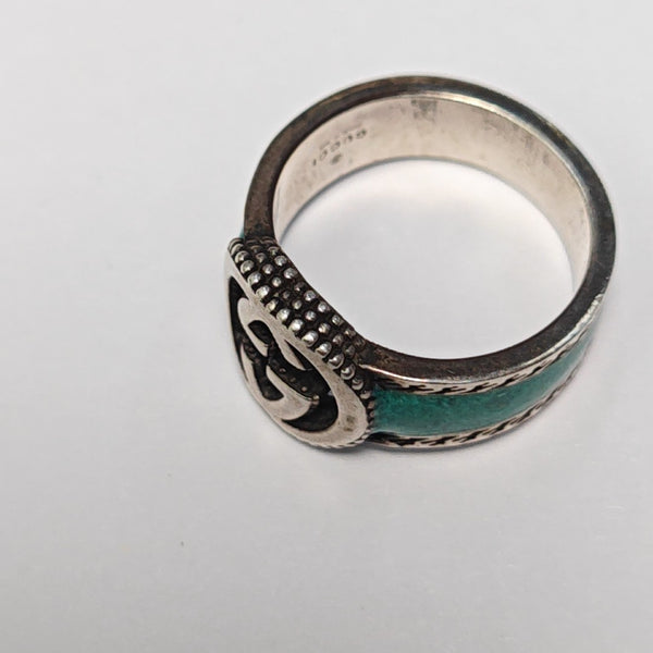 Interlocking G 925 Sterling Silver Ring HK 18