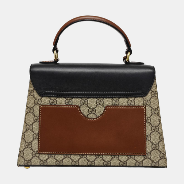Padlock Small Monogram Coated Canvas Beige