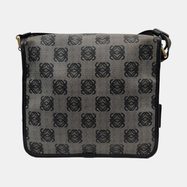 Monogram Coated Canvas Shoulder Bag Gray