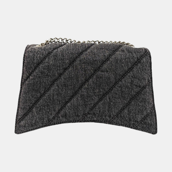Crush Small Quilted Denim Black