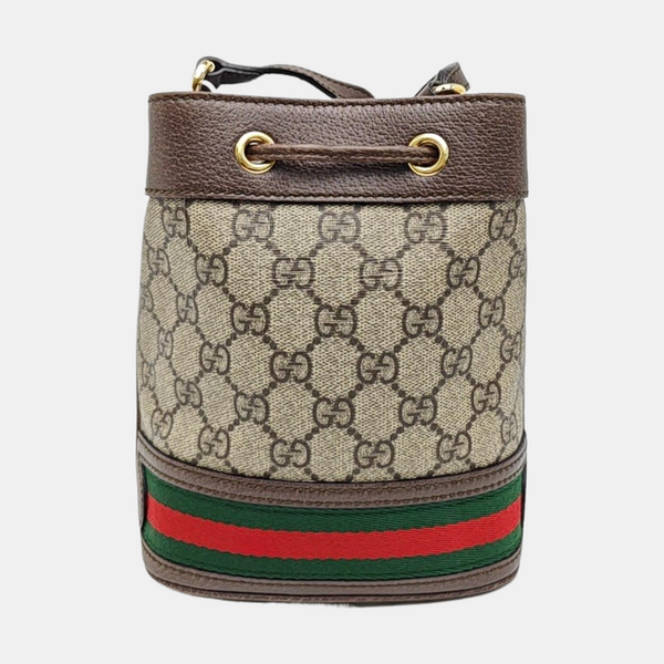 Ophidia Mini Monogram Coated Canvas Beige