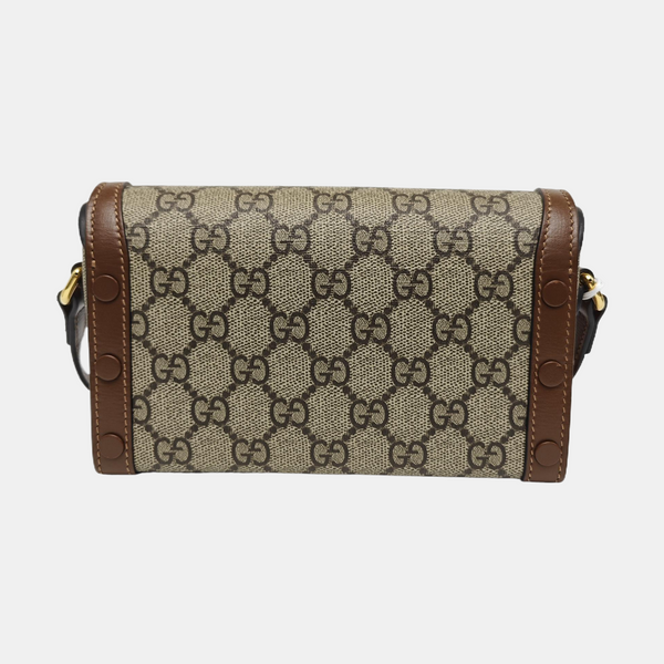 Horsebit 1955 Mini Monogram Coated Canvas Beige