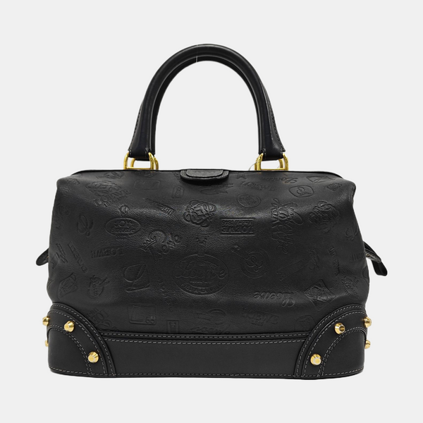 Calfskin Top Handle Bag Black