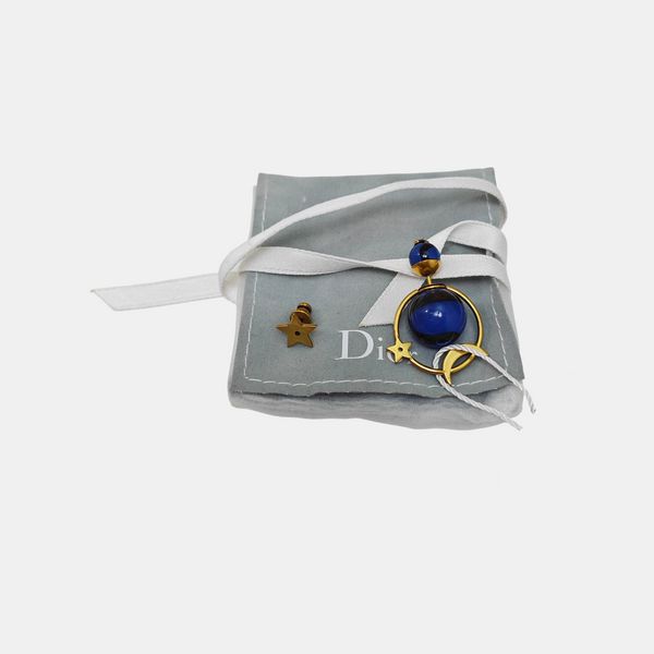 Metal Blue Stud Earrings