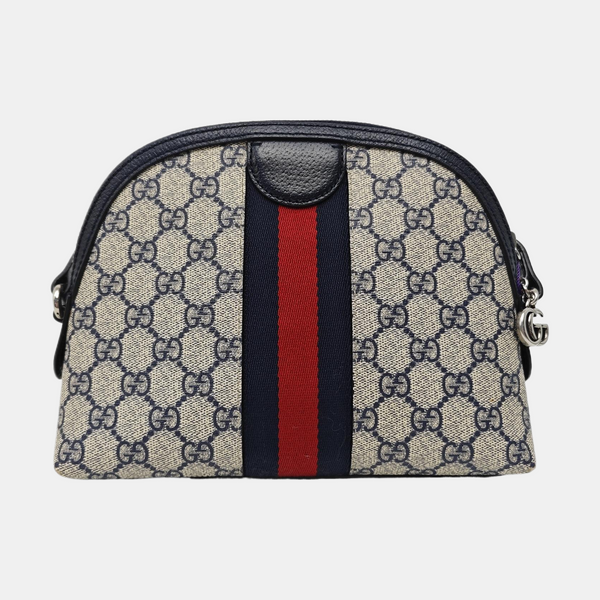 Ophidia Small Monogram Coated Canvas Beige