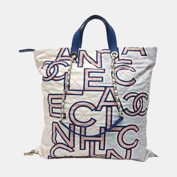 Fabric Shoulder Bag White