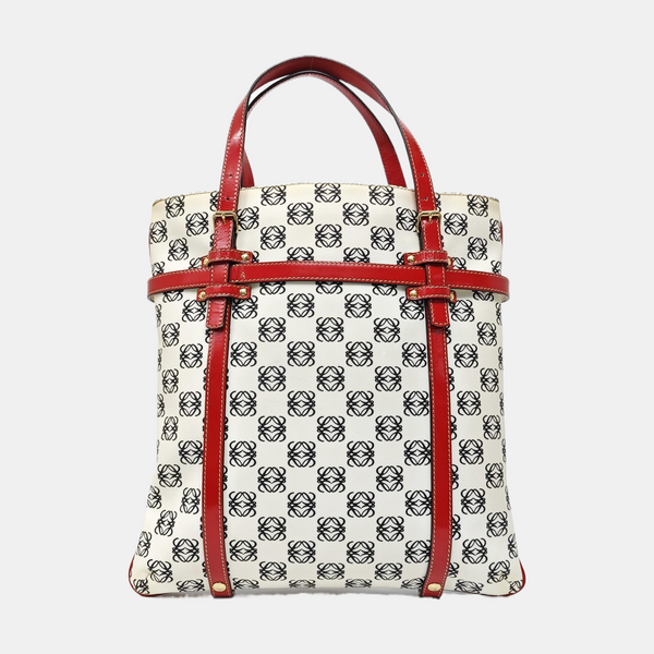 Monogram Coated Canvas Tote Bag Beige