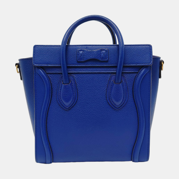 Authenticated pre-owned LUGGAGE Nano Calfskin Blue - Tote Bag at Looply