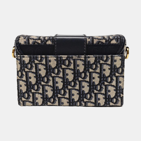 30 Montaigne Mini Oblique Canvas Blue